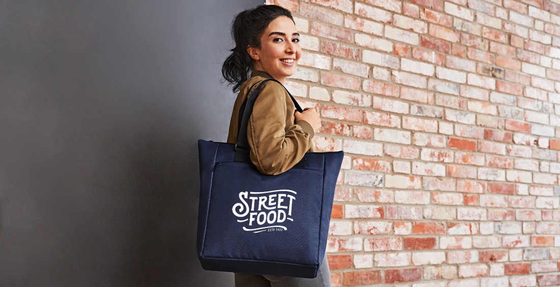 Cooler bags promotional items presented as COOL SHOPPER DAILY