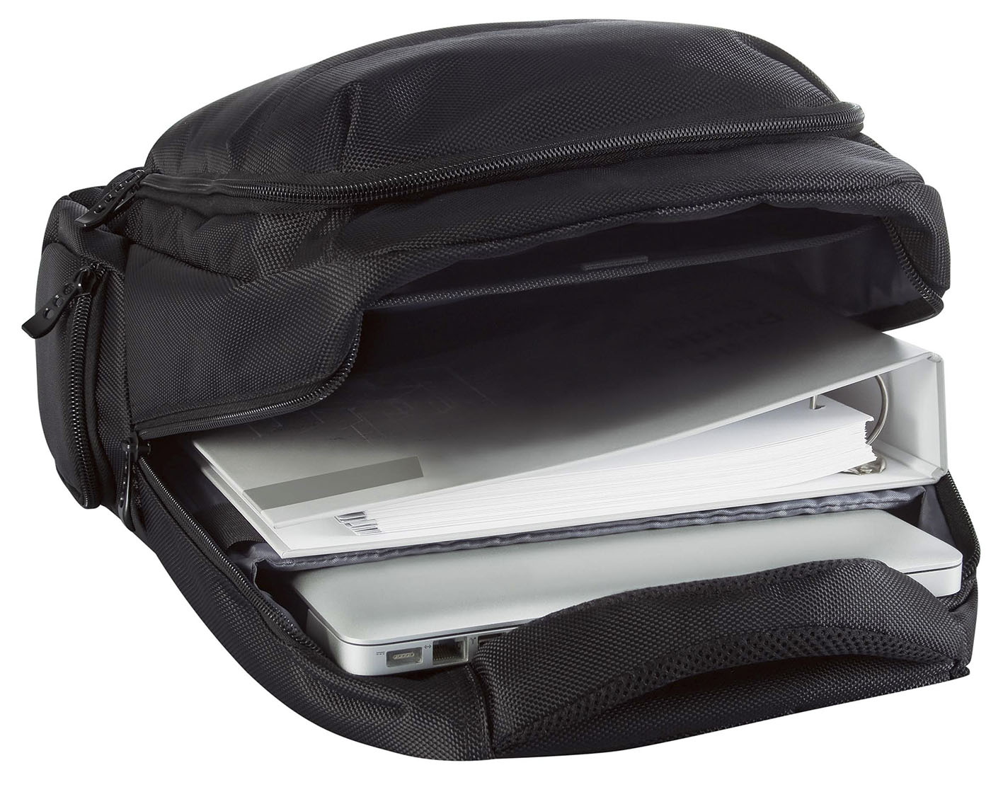 filled notebook backpack MISSION