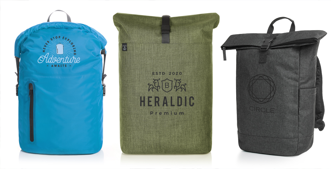 Have backpacks printed presented as laptop backpacks, kids backpacks and gym bags