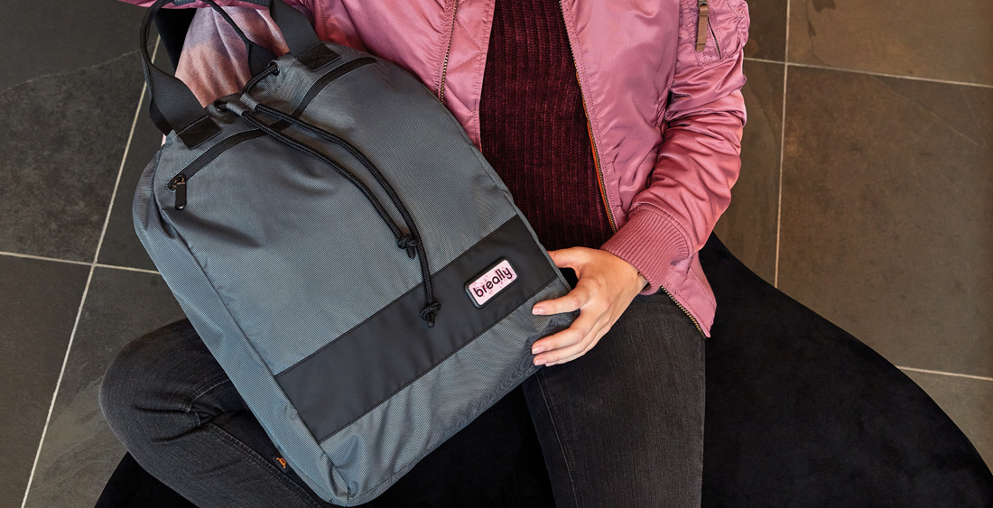 Advertising backpacks presented as notebook backpack Stage