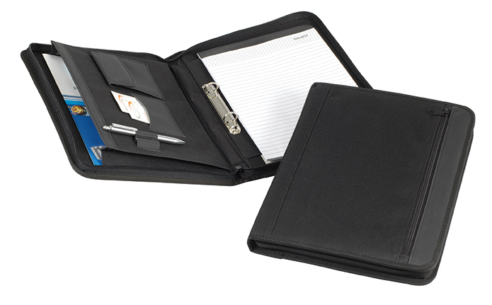 filled conference folder