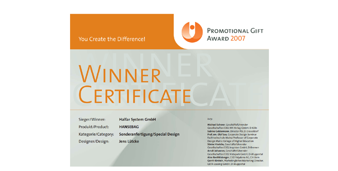 The HanseBag wins the Promotional Gift Award