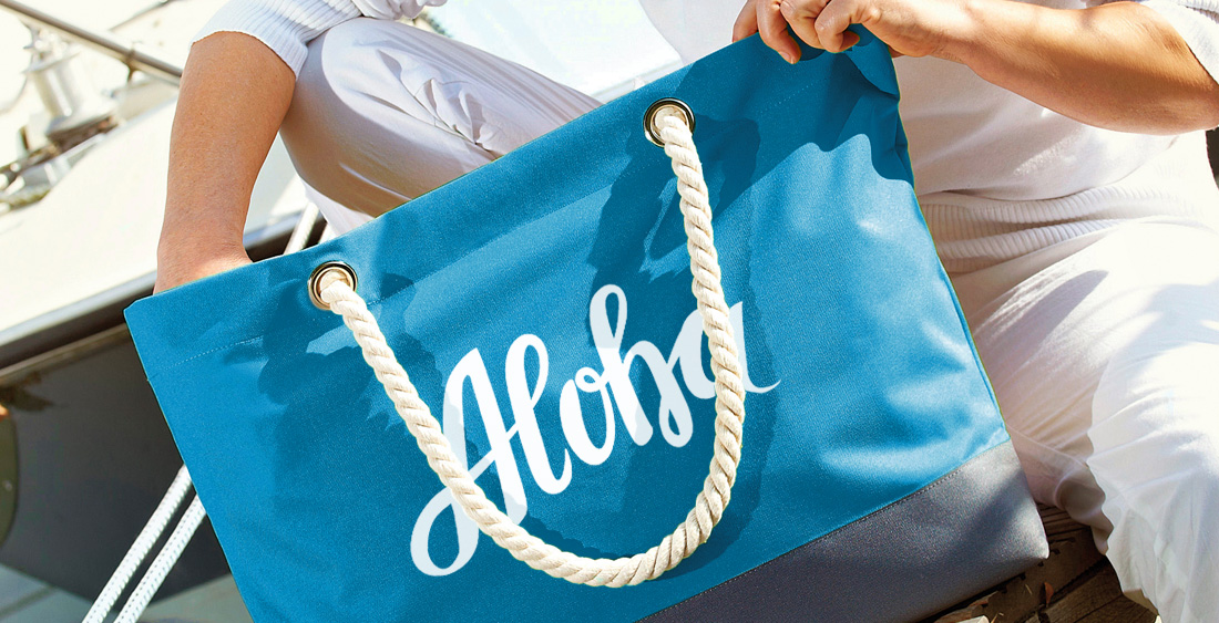Beach bags promotional items presented as SHOPPER BONNY