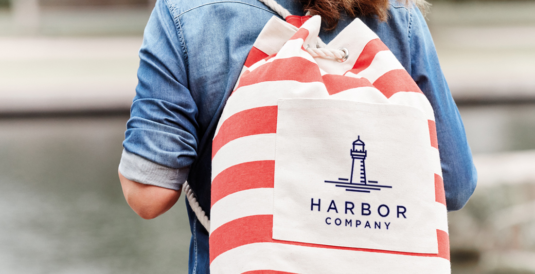 Gym bag with logo presented as BACKPACK BEACH