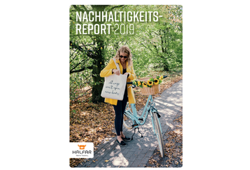 Cover page of the Halfar Sustainability Report 2019